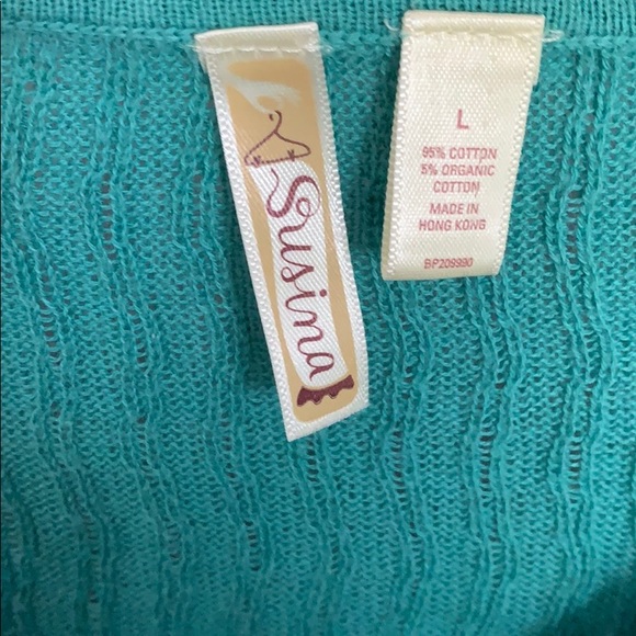 Susina Ladies Blue Long Sleeve Top - Picture 2 of 4